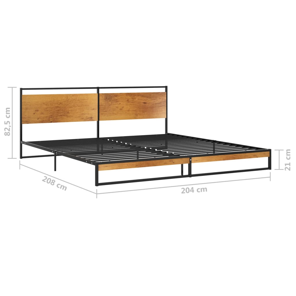 Łóżko Metalowe Młodzieżowe LOFT Classic 2 200x200 Dąb