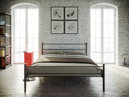 Łóżko metalowe 140x200 STEEL SERIES Czarne