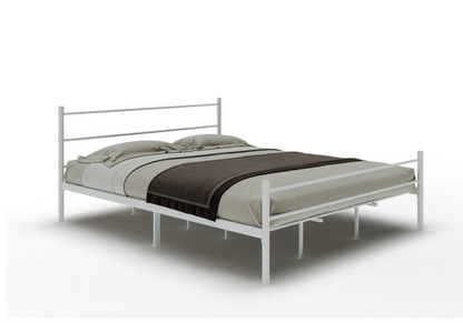 Łóżko metalowe 160x200 STEEL SERIES Białe