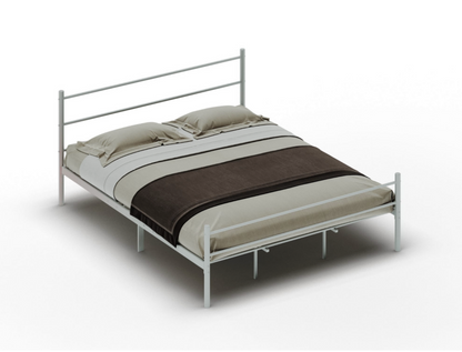 Łóżko metalowe 160x200 STEEL SERIES Białe