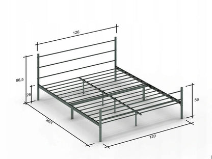 Łóżko metalowe 120x200 STEEL SERIES Czarne