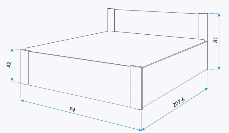Łóżko Parterowe 90x200 ORLEAN