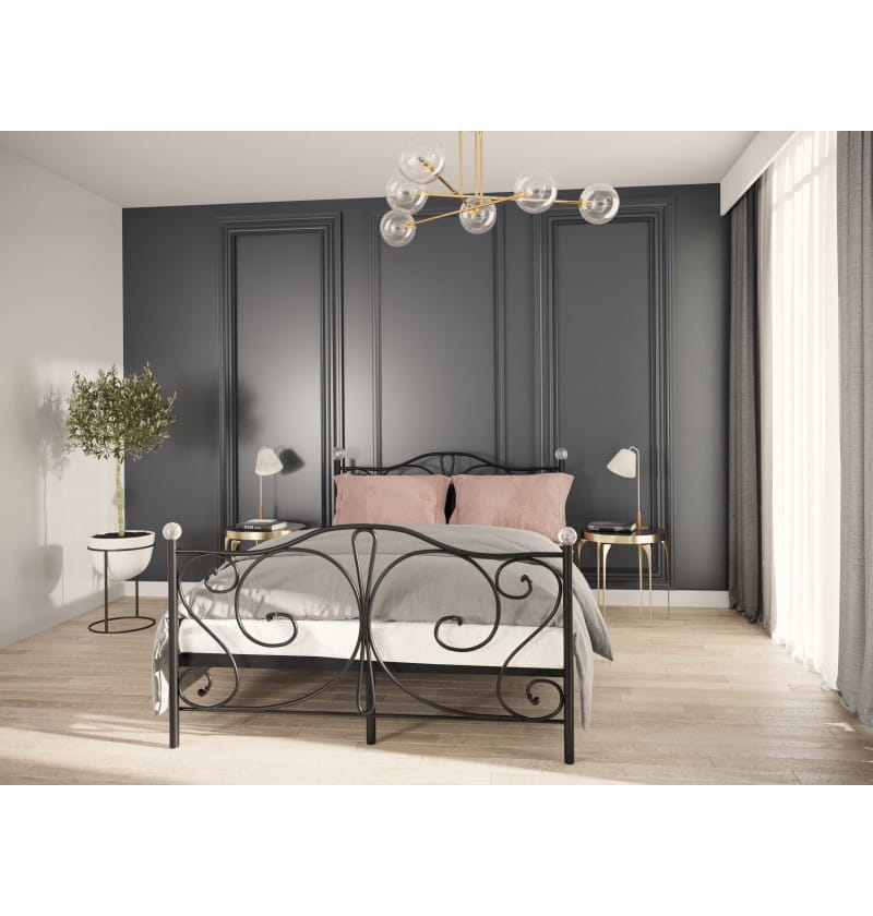 Łóżko Metalowe Podwójne CRISTAL 160x200