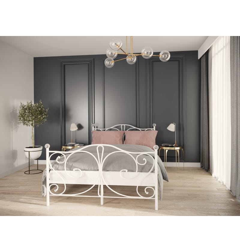 Łóżko Metalowe Podwójne CRISTAL 160x200