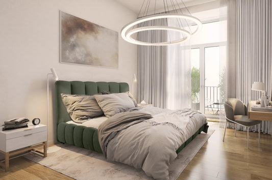 ŁÓŻKO TAPICEROWANE DALLAS 160×200 Z POJEMNIKIEM