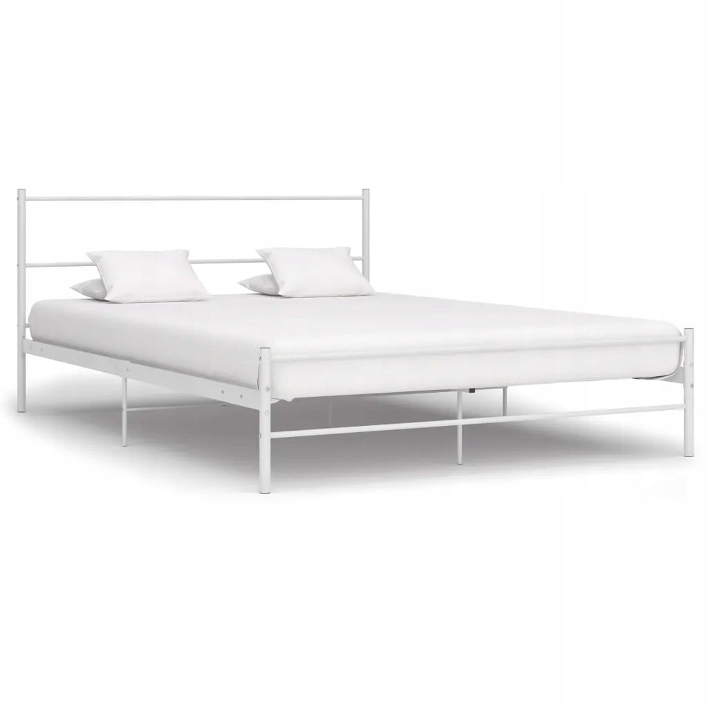 Łóżko metalowe 140x200 STEEL SERIES Białe
