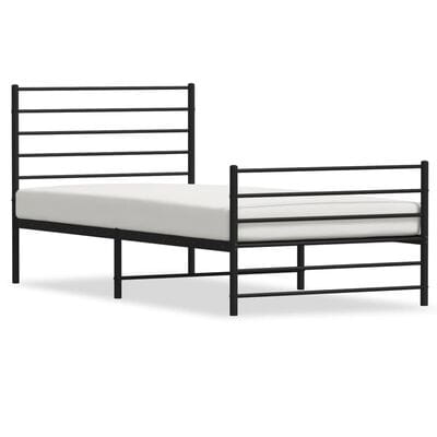 Łóżko metalowe Classic 100x200 Czarne Białe