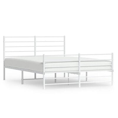 Łóżko metalowe Classic 140x200 Czarne Białe