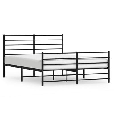 Łóżko metalowe Classic 180x200 Czarne Białe