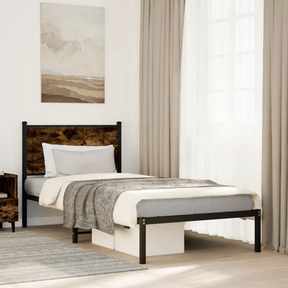Łóżko Metalowe Młodzieżowe LOFT 90x200 Dąb Kolory