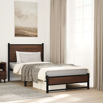 Łóżko Metalowe Młodzieżowe LOFT 90x200 Dąb Kolory