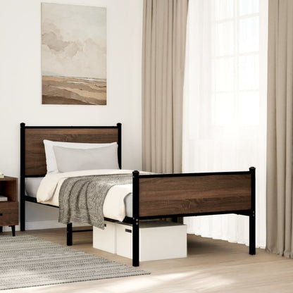 Łóżko Metalowe Młodzieżowe LOFT 90x200 Dąb Kolory