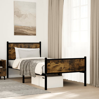 Łóżko Metalowe Młodzieżowe LOFT 100x200 Dąb Kolory