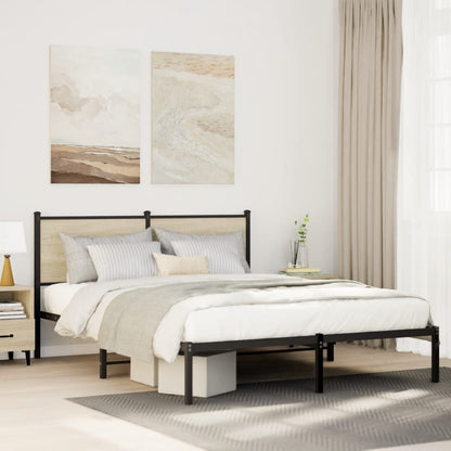 Łóżko Metalowe Młodzieżowe LOFT 140x200 Dąb Sonoma Wędzony