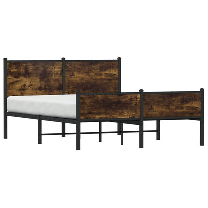 Łóżko Metalowe Młodzieżowe LOFT 160x200 Dąb Sonoma Wędzony
