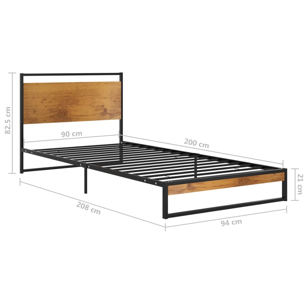 Łóżko Młodzieżowe LOFT Classic 2 90x200 Dąb