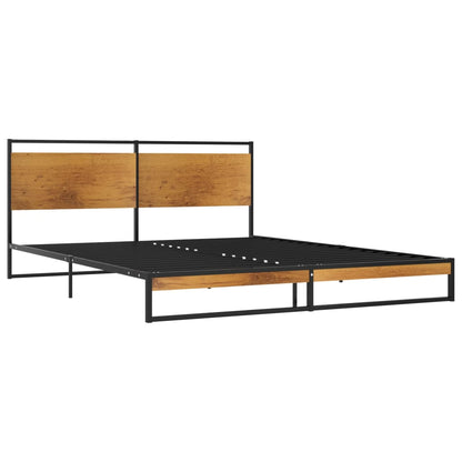 Łóżko Metalowe Młodzieżowe LOFT Classic 2 140x200 Dąb