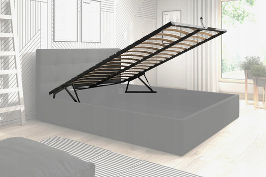 Łóżko tapicerowane Verona 90x200 z pojemnikiem podnoszone