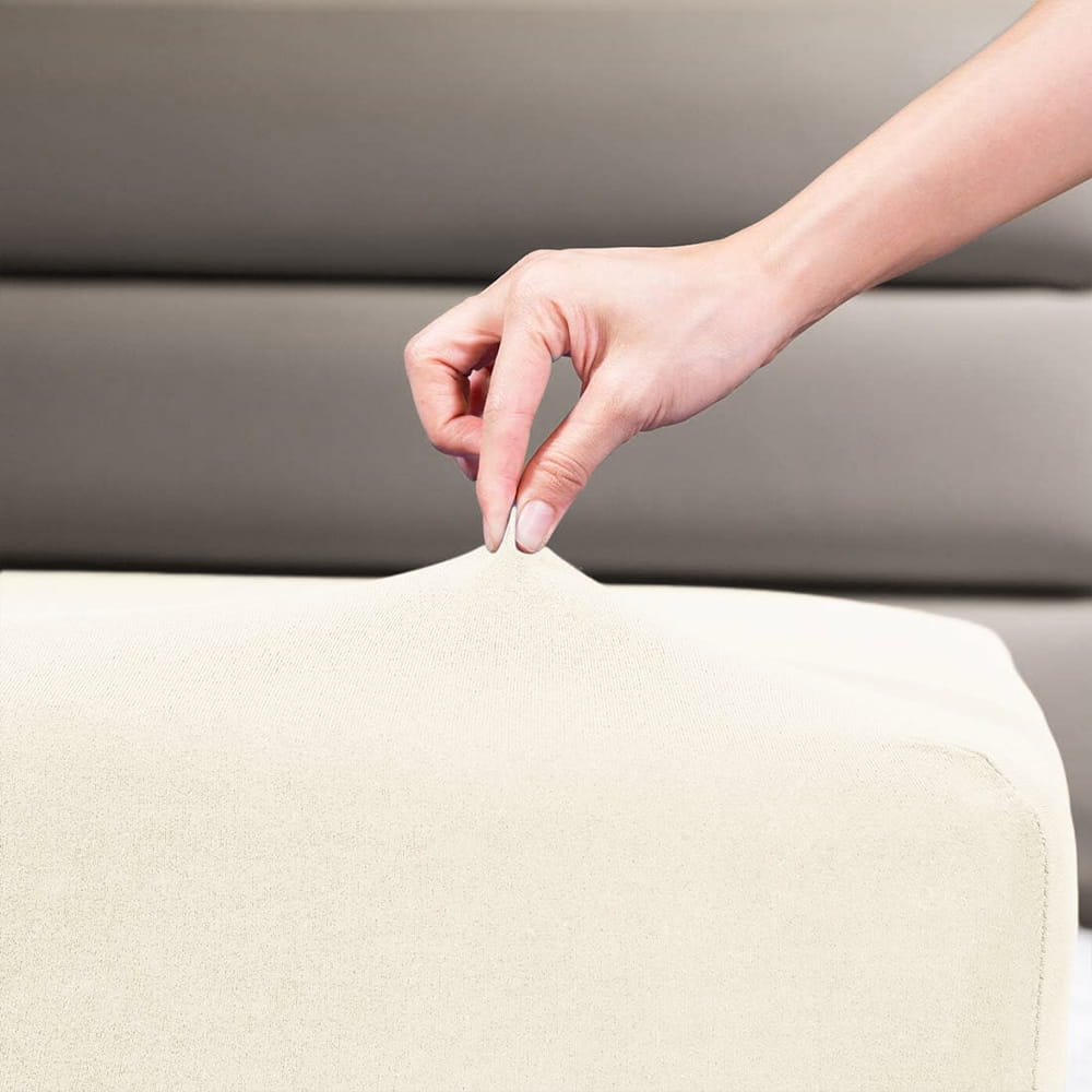 Prześcieradło z gumką 100% Bawełna Jersey Kremowy