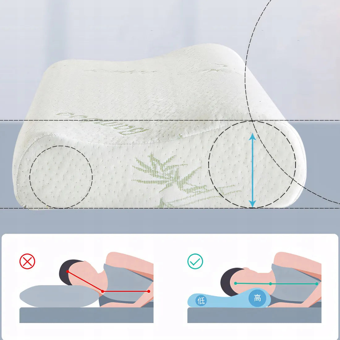 HIT! Poduszka VitalCare ortopedyczna z pianki Memory Foam XXL