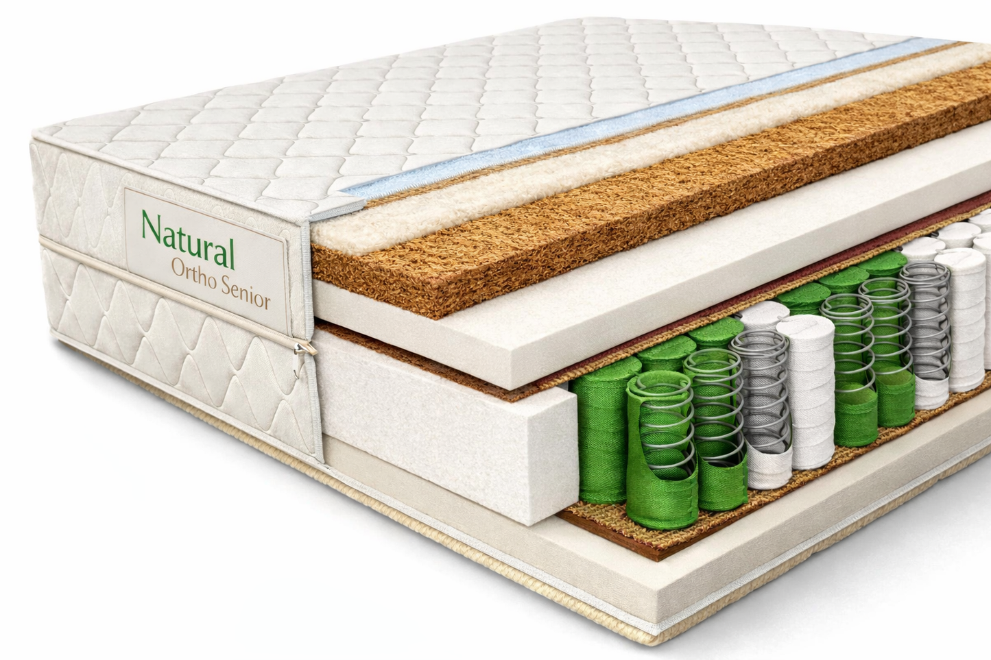 Materac Natural Ortho Senior 160x200 Kokos 24cm H3/H4 Kieszeniowy